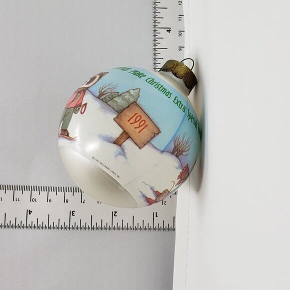 1991 Hallmark Extra Special Friends Glass Bulb Keepsake Holiday Ornament - Picture 9 of 9